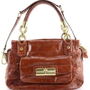 Coach Leather Croc Embossed 16796 Kristin Satchel
